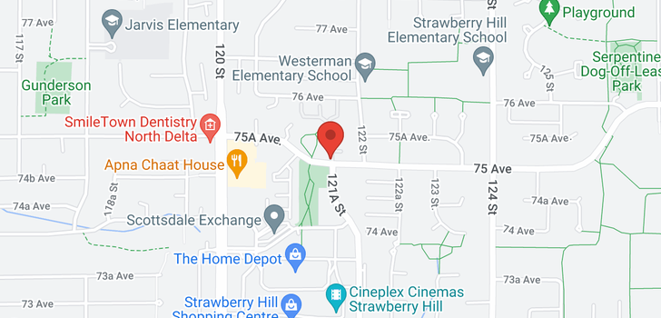 map of 404 12155 75A AVENUE